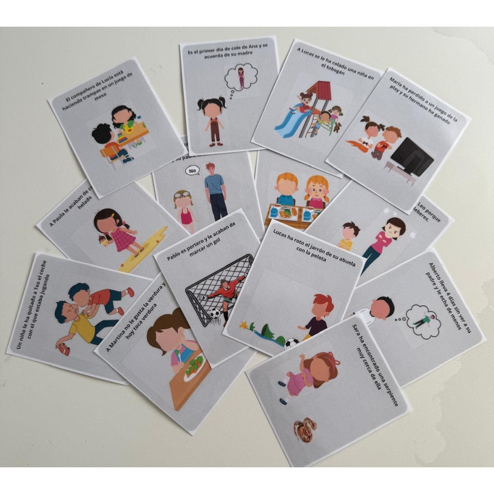 Tarjetas para identificar emociones y resolver conflictos – Autismo y habilidades sociales