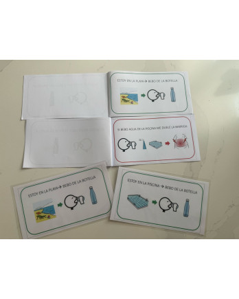 Historia Social + Actividad TEACCH no beber agua de la piscina / playa [GRATIS]