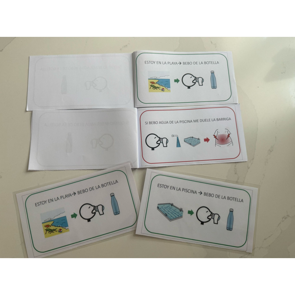 Historia Social + Actividad TEACCH no beber agua de la piscina / playa [GRATIS]