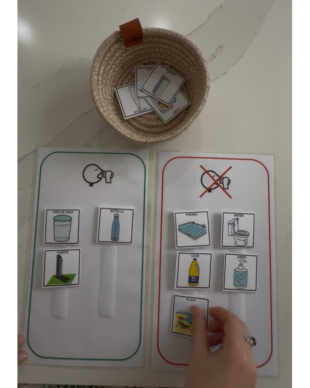 Historia Social + Actividad TEACCH no beber agua de la piscina / playa [GRATIS]