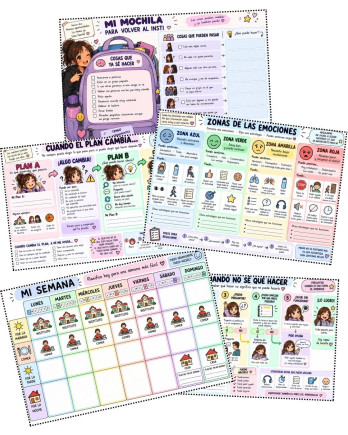 Pack Vuelta al Cole: materiales visuales para niños y niñas autistas