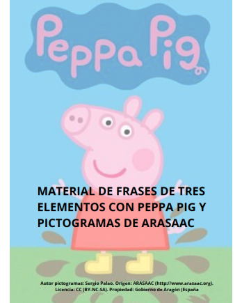 Cuaderno TEACCH de frases con pictogramas Peppa Pig