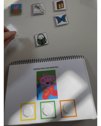 Cuaderno TEACCH de frases con pictogramas Peppa Pig