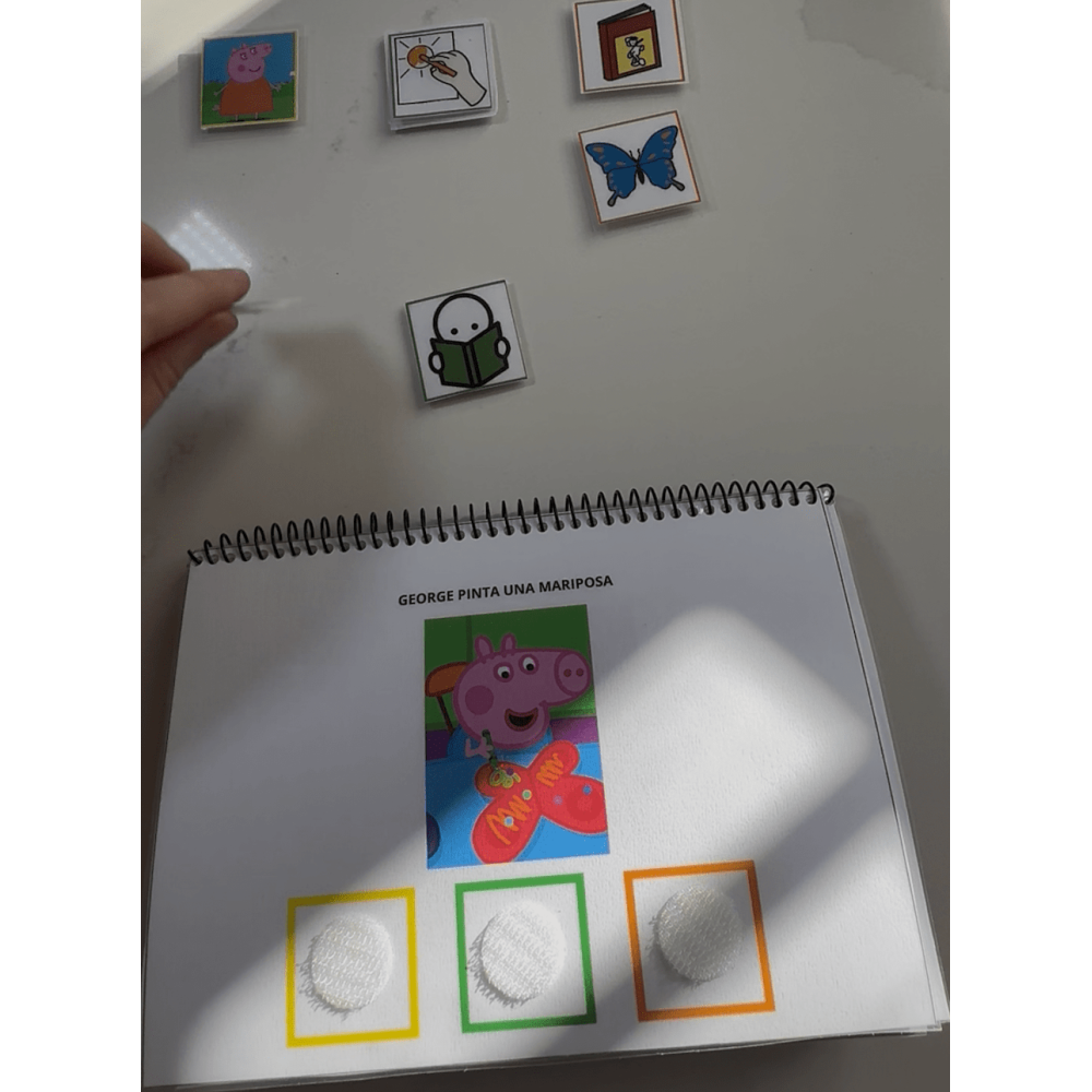 Cuaderno TEACCH de frases con pictogramas Peppa Pig
